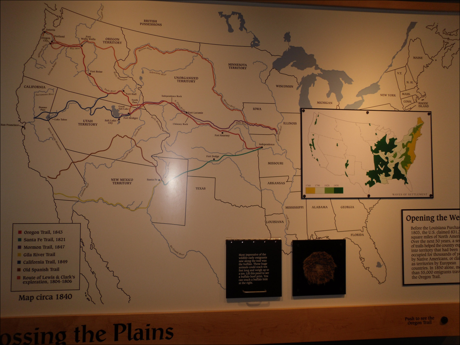 Displays @ the Oregan Trail History & Education Center in the Three Islands Crossing State Park